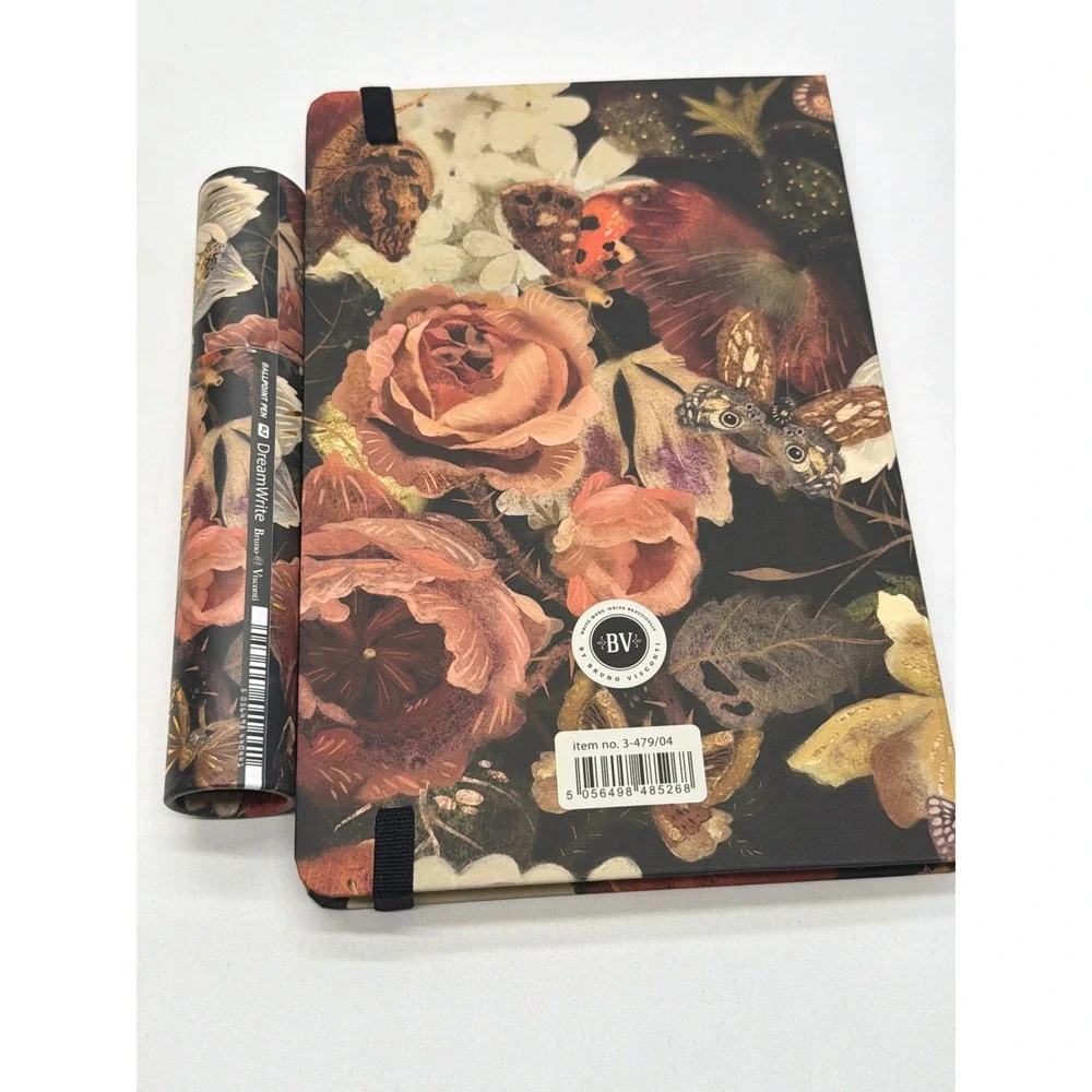 Bruno Visconti Floral Butterfly Journal and DreamWrite Ballpoint Pen Set